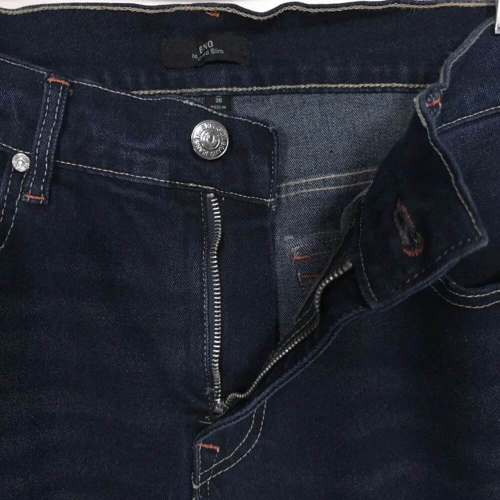 TRUE RELIGION New Men’s Jeans 36x32 GENO SN Relaxed Flap Slim Dark Sultry 700390